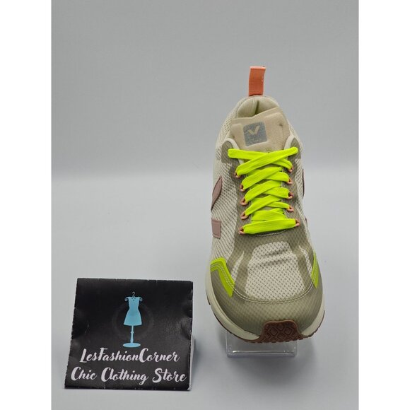 VEJA Women's Natural Babe Jaune Fluo Condor 2 Alveomesh Running Shoes Sz 9 2518 - Picture 13 of 16